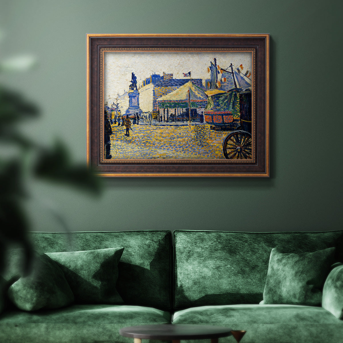 Place de Clichy - Ornate Framed Canvas Print