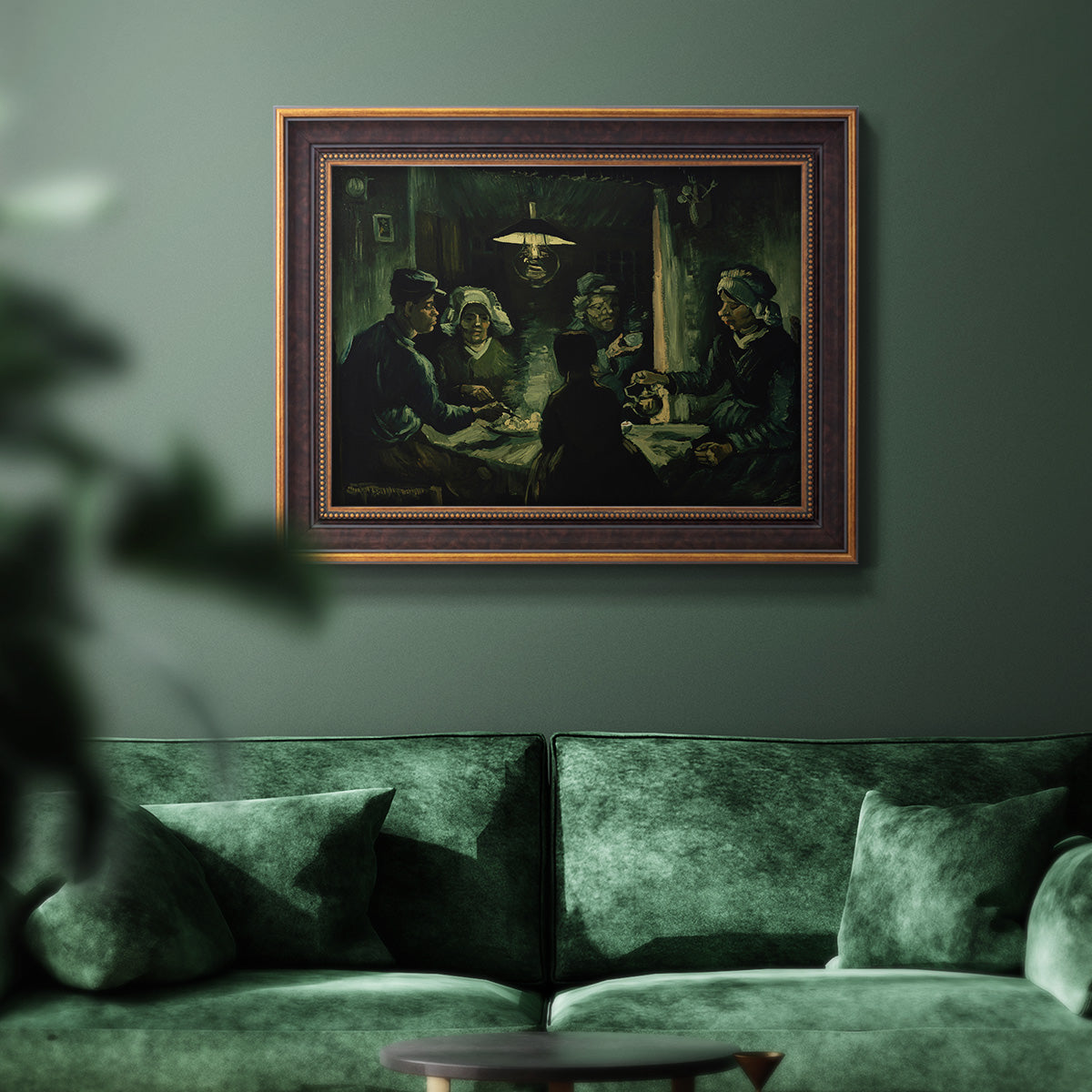 Second Study for the Potato Eaters - Ornate Framed Canvas Print