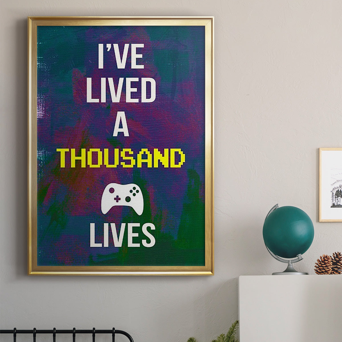 Gamer at Play I - Modern Framed Canvas Print