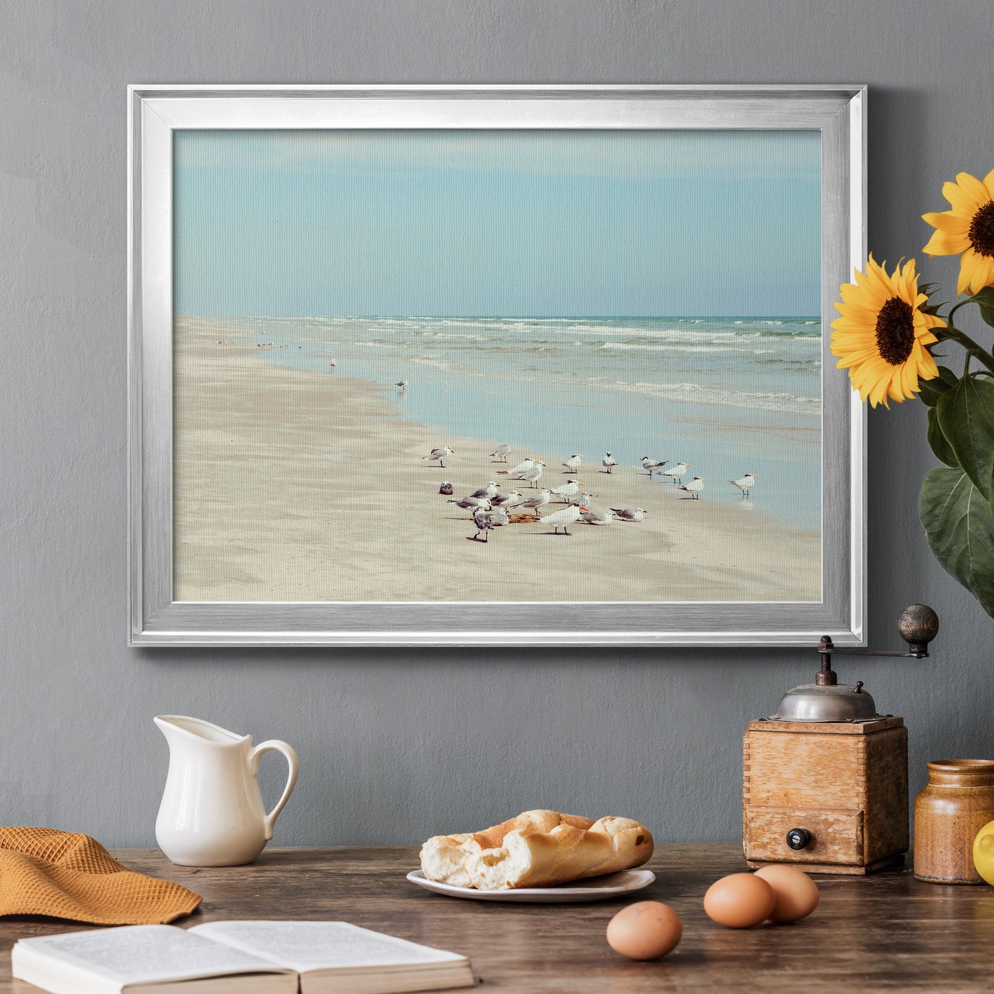 Padre Island Shore Birds Premium Classic Framed Canvas - Ready to Hang