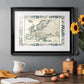 Bordered Map of Europe - Modern Framed Art Print