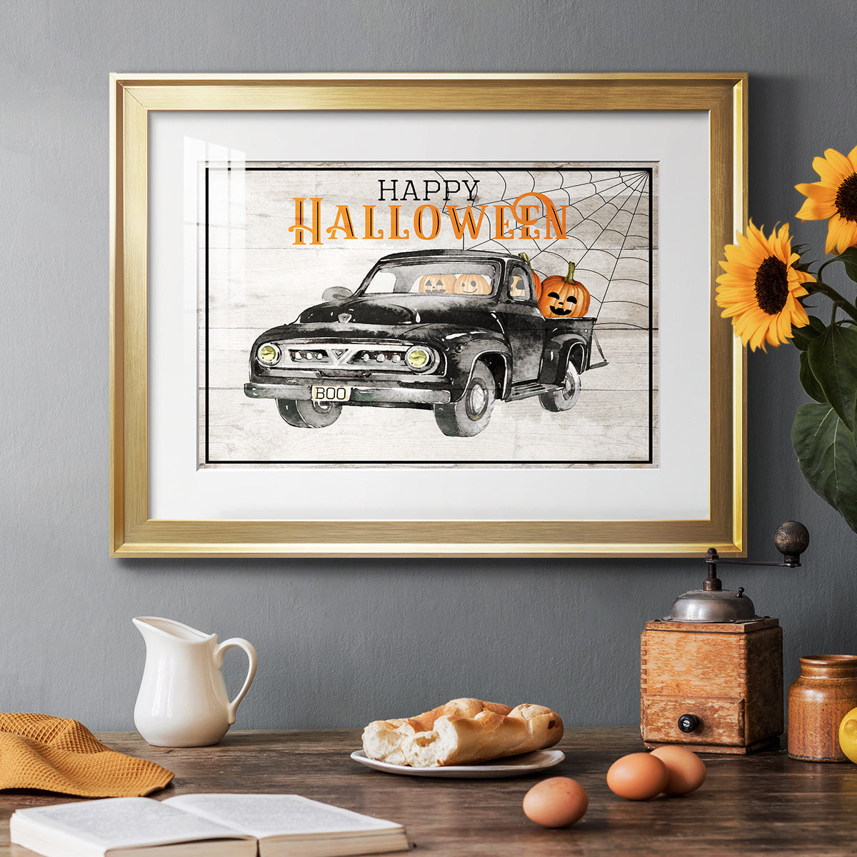 Happy Halloween - Modern Framed Art Print