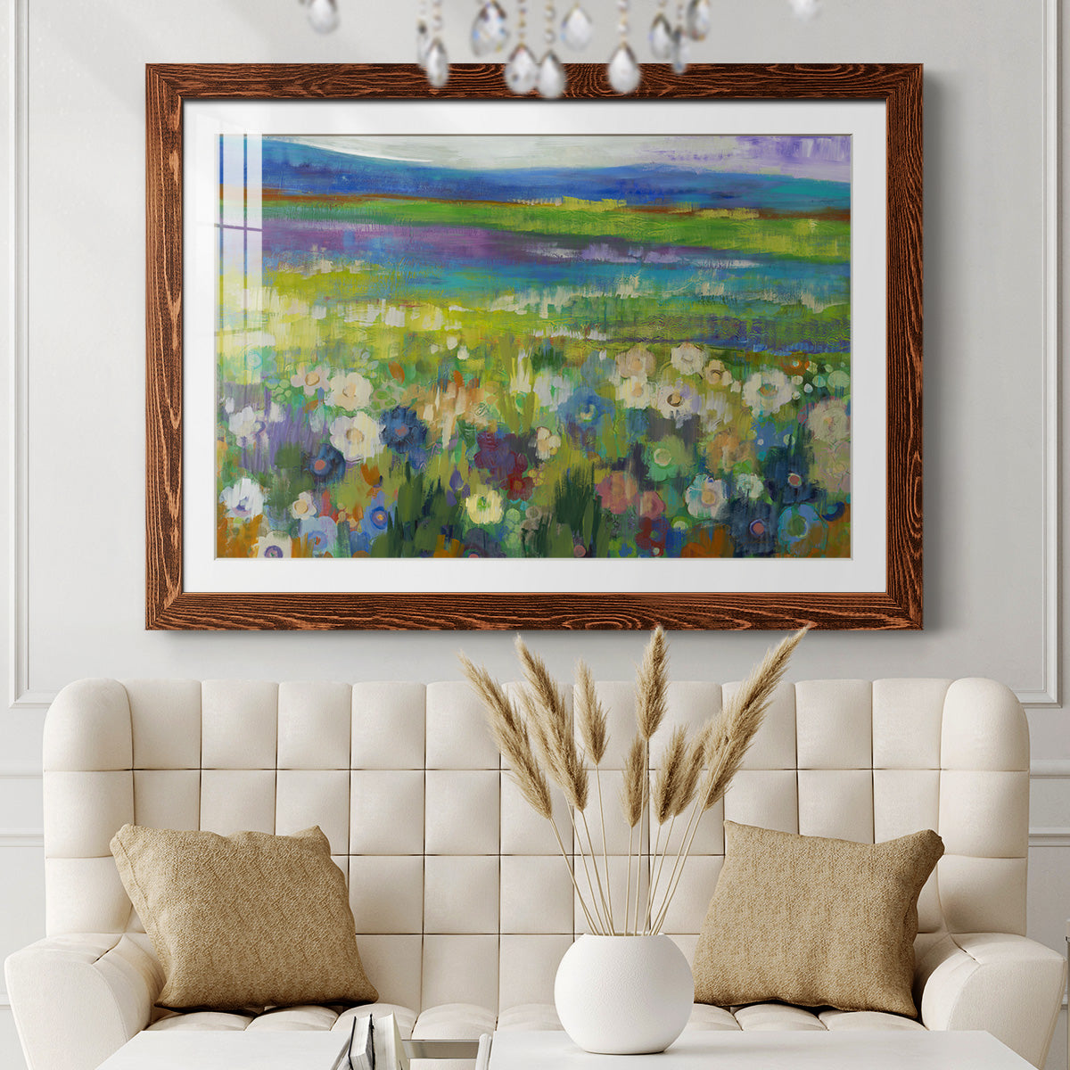 Flowerfields-Premium Framed Print - Ready to Hang