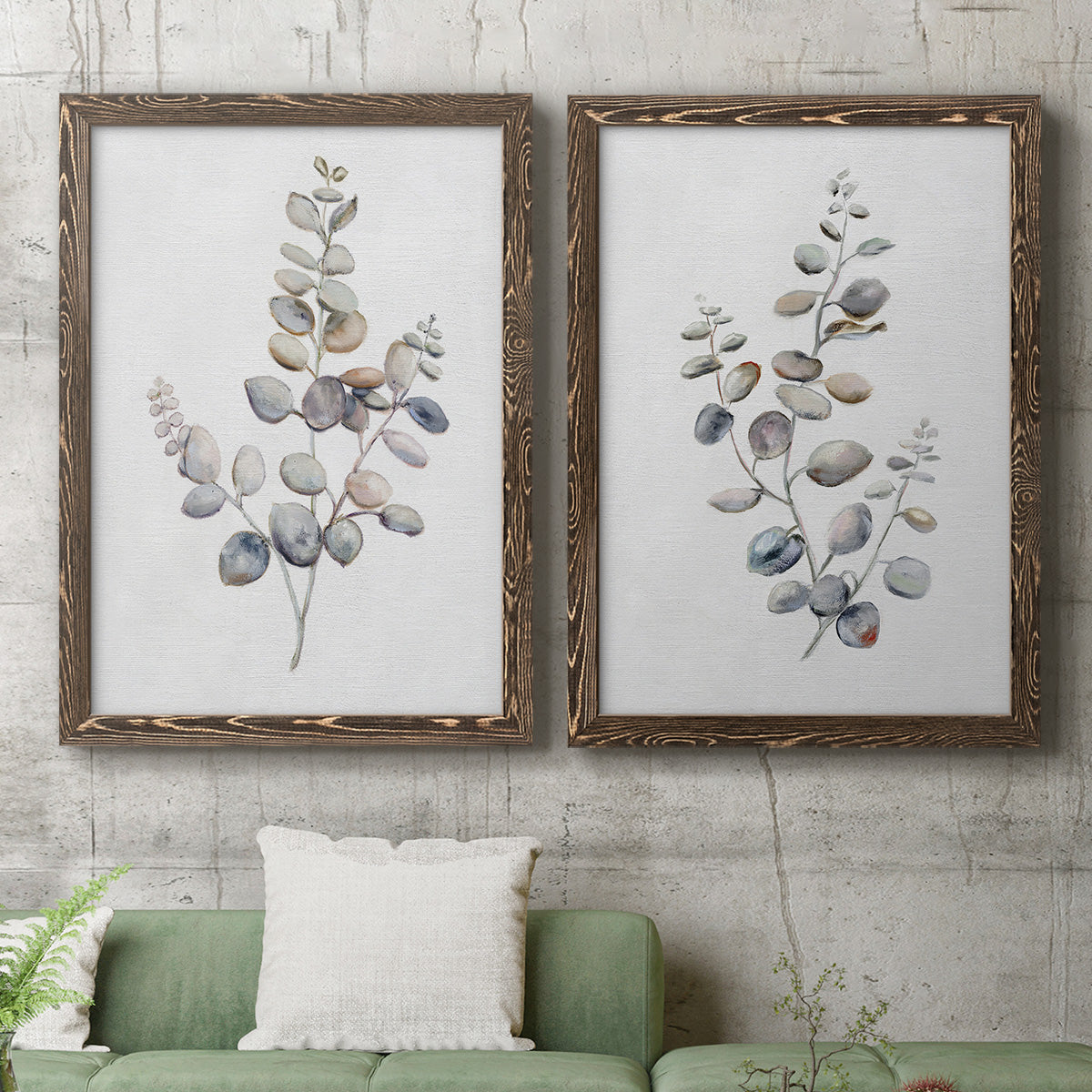 Eucalyptus I - Premium Framed Canvas 2 Piece Set - Ready to Hang