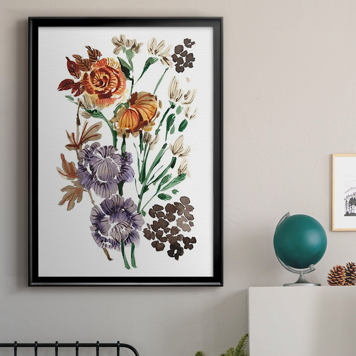Garden Bouquets I - Modern Framed Canvas Print