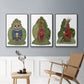 Latte Moose in Sweater - Framed Premium Gallery Wrapped Canvas L Frame 3 Piece Set - Ready to Hang