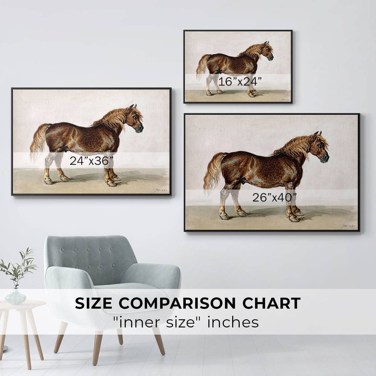 A Cart-Horse - Floater Framed Canvas Print
