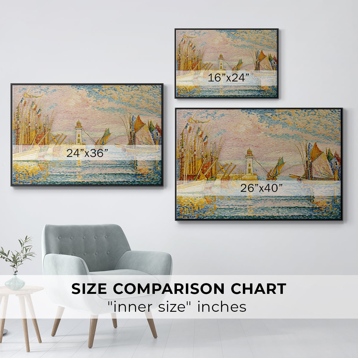 The Lighthouse at Groix, 1925 - Floater Framed Canvas Print