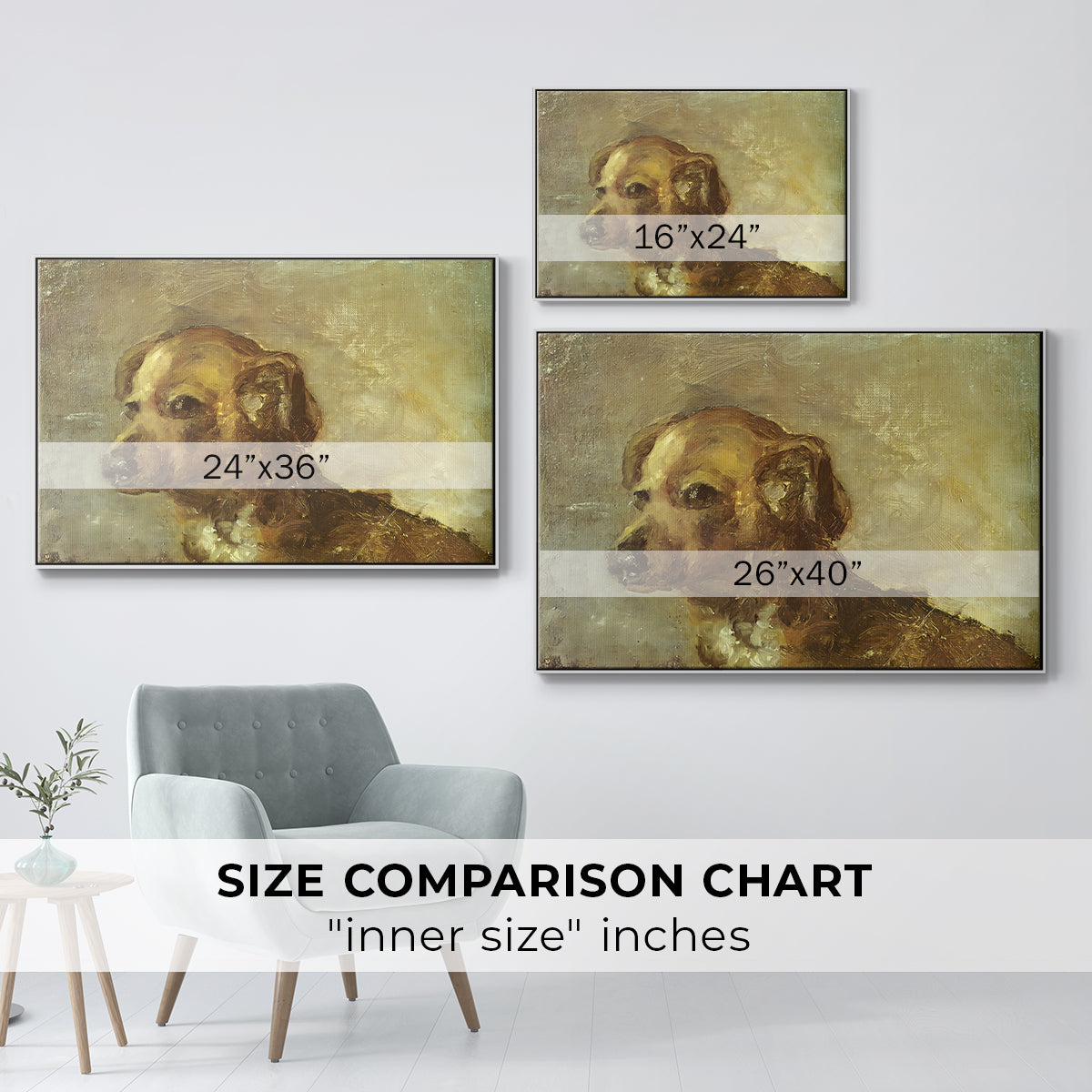 Cliper, the Artist's Dog, 1895 - Floater Framed Canvas Print