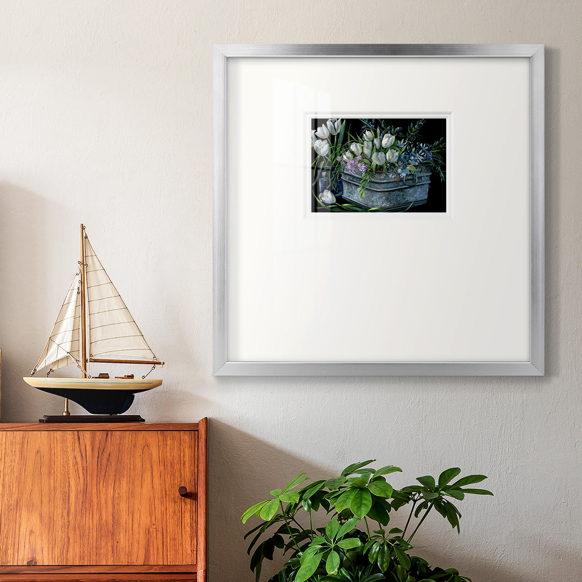 Wild Tulips Premium Framed Print Double Matboard