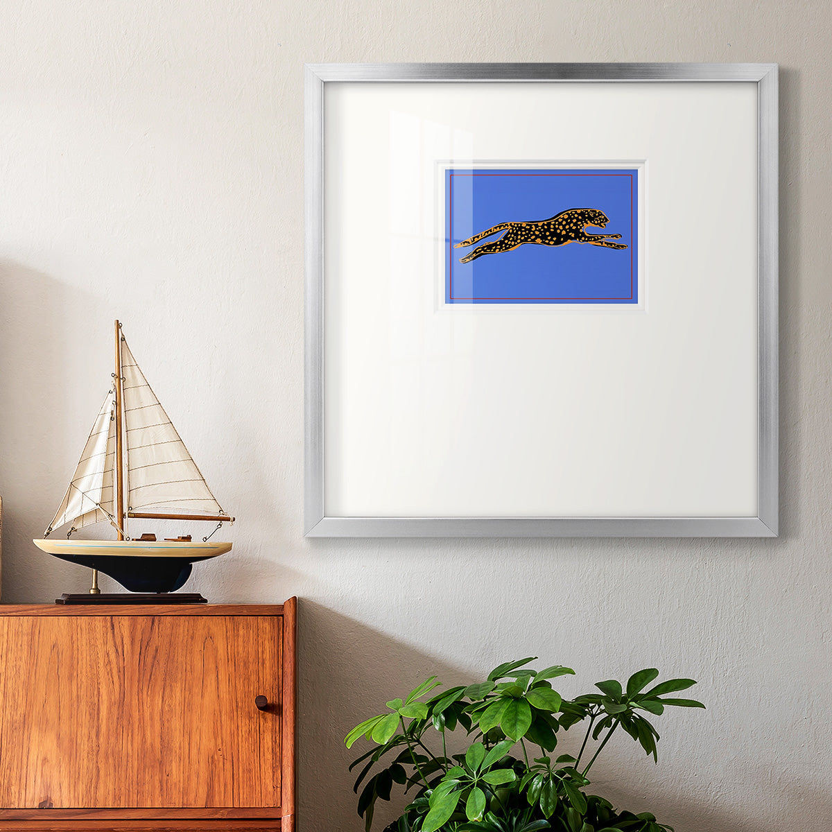 The Wild Leopard II Premium Framed Print Double Matboard