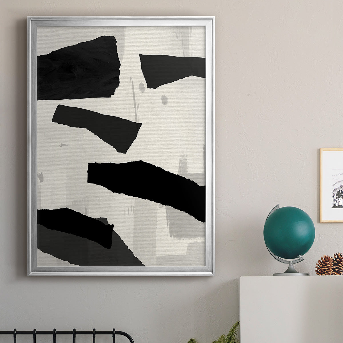 Mountain Paths II - Modern Framed Canvas Print