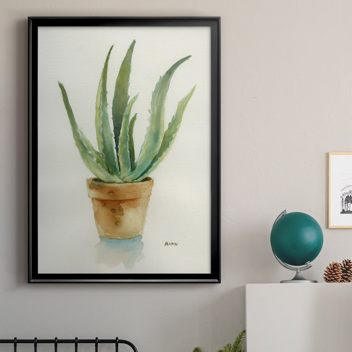 Succulent IV - Modern Framed Canvas Print