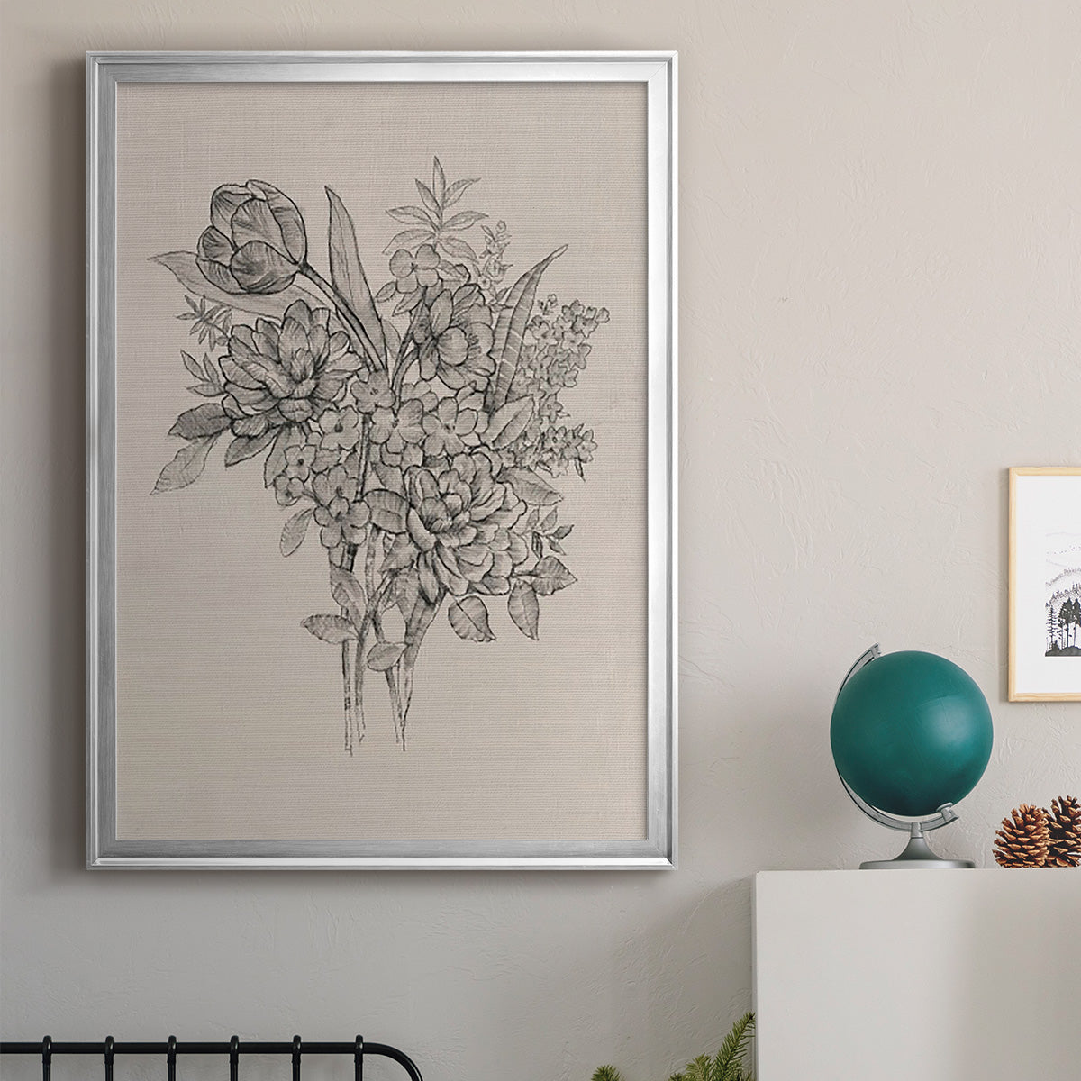 Floral Bouquet I - Modern Framed Canvas Print