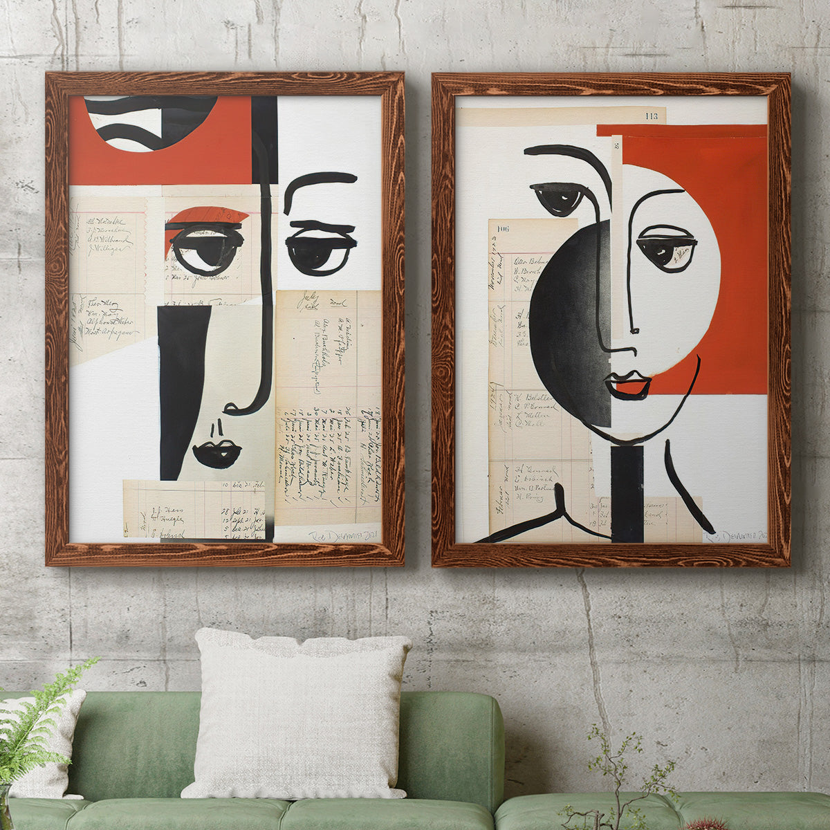 Faces of A Century III - Premium Framed Canvas 2 Piece Set - Ready to Hang