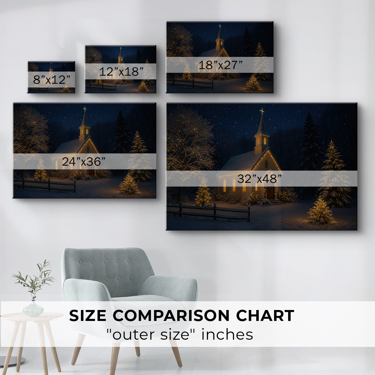 Eve of Soft Linen Candle - Canvas Art Print