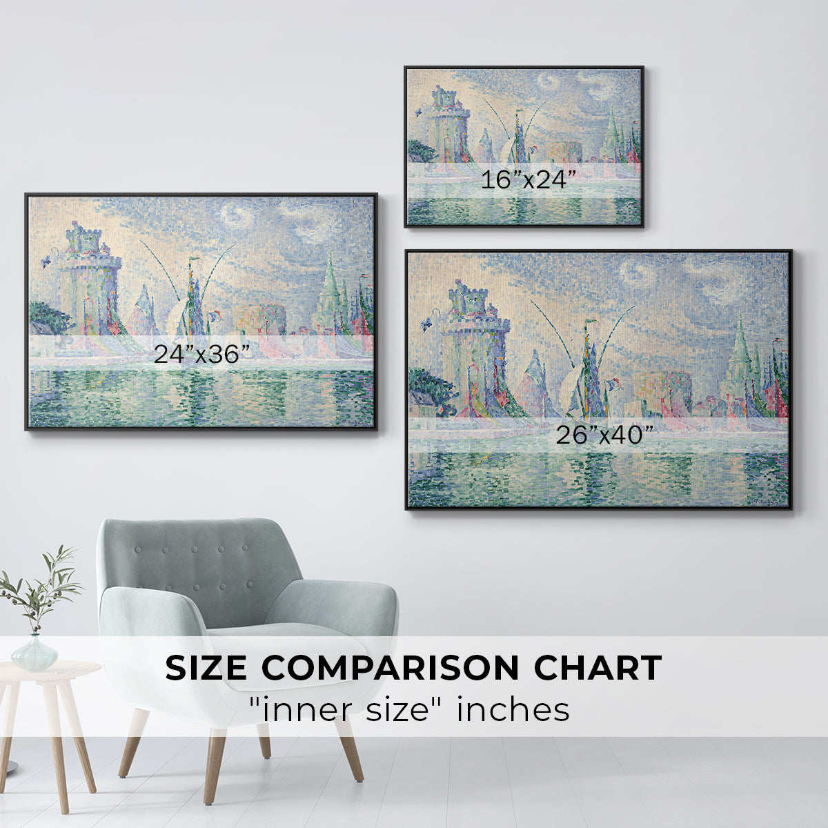 The Green Towers (Les tours vertes, la Rochelle), 1913 - Floater Framed Canvas Print
