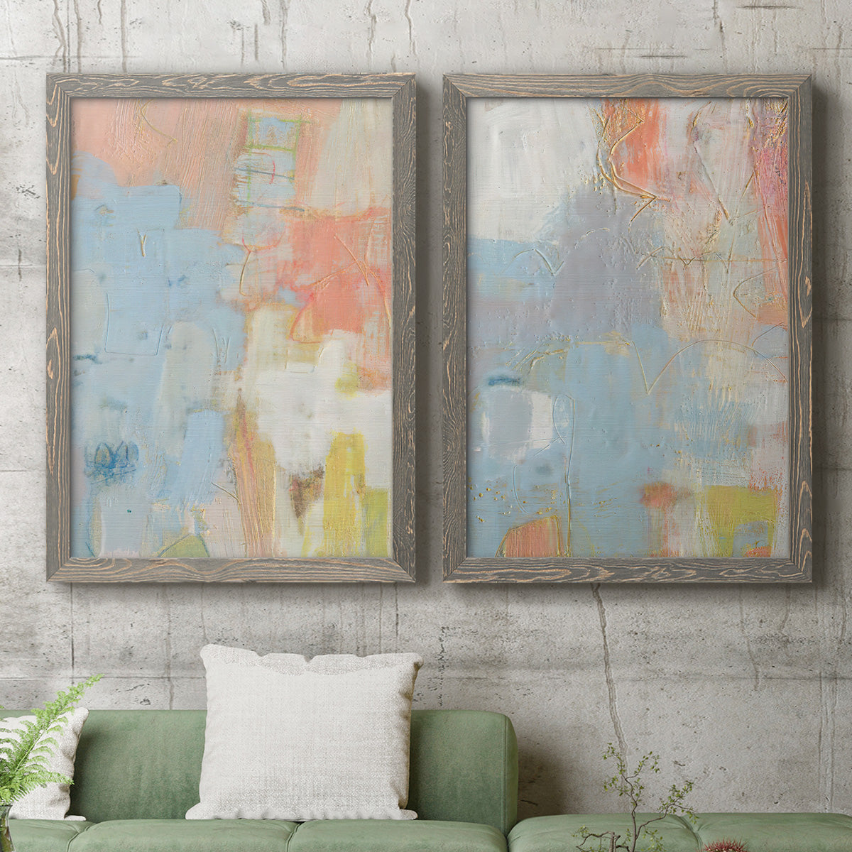 Cully I - Premium Framed Canvas 2 Piece Set - Ready to Hang