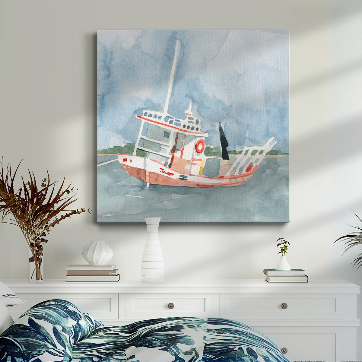 Bright Fishing Boat II - Canvas Art Print