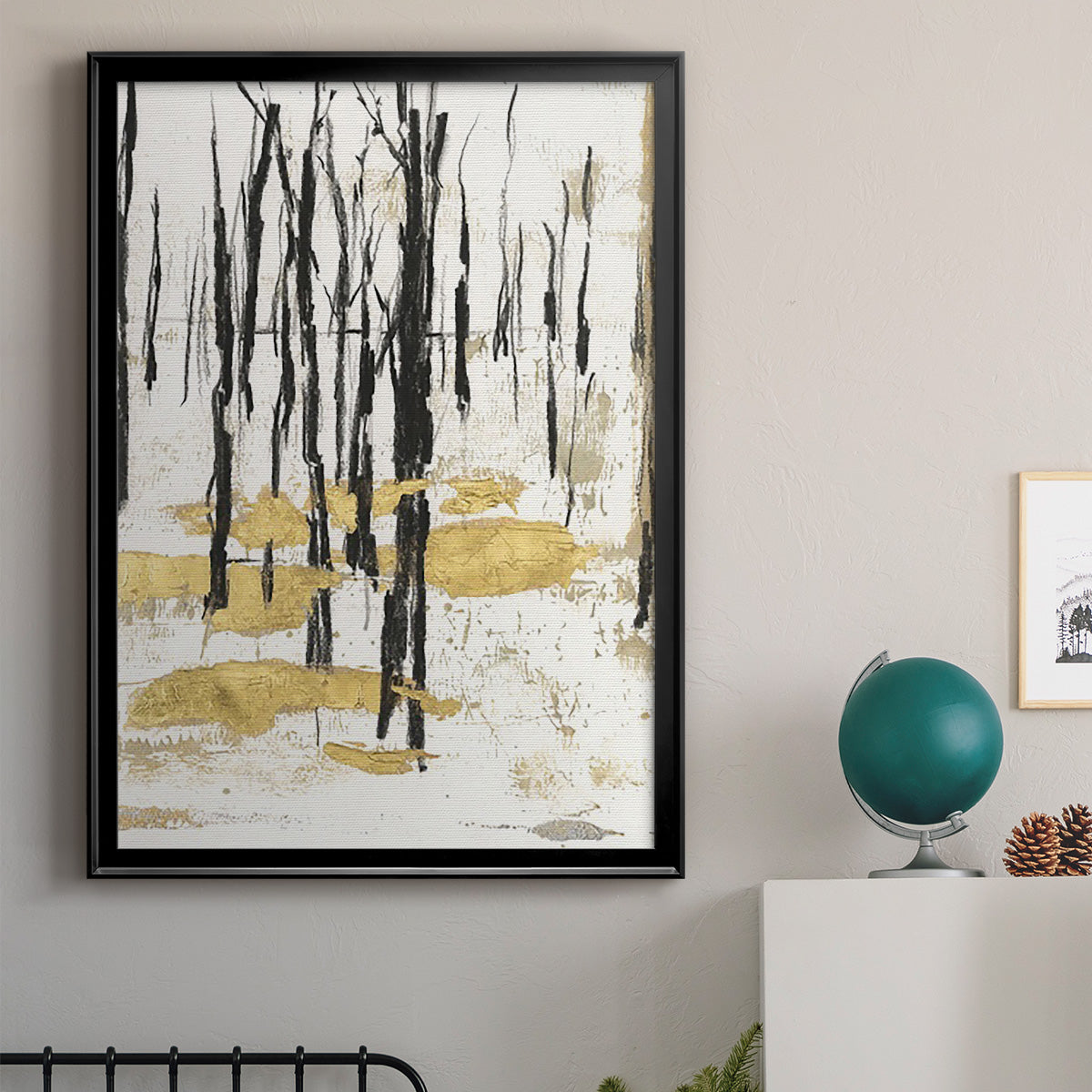 Gilded Winter I - Modern Framed Canvas Print