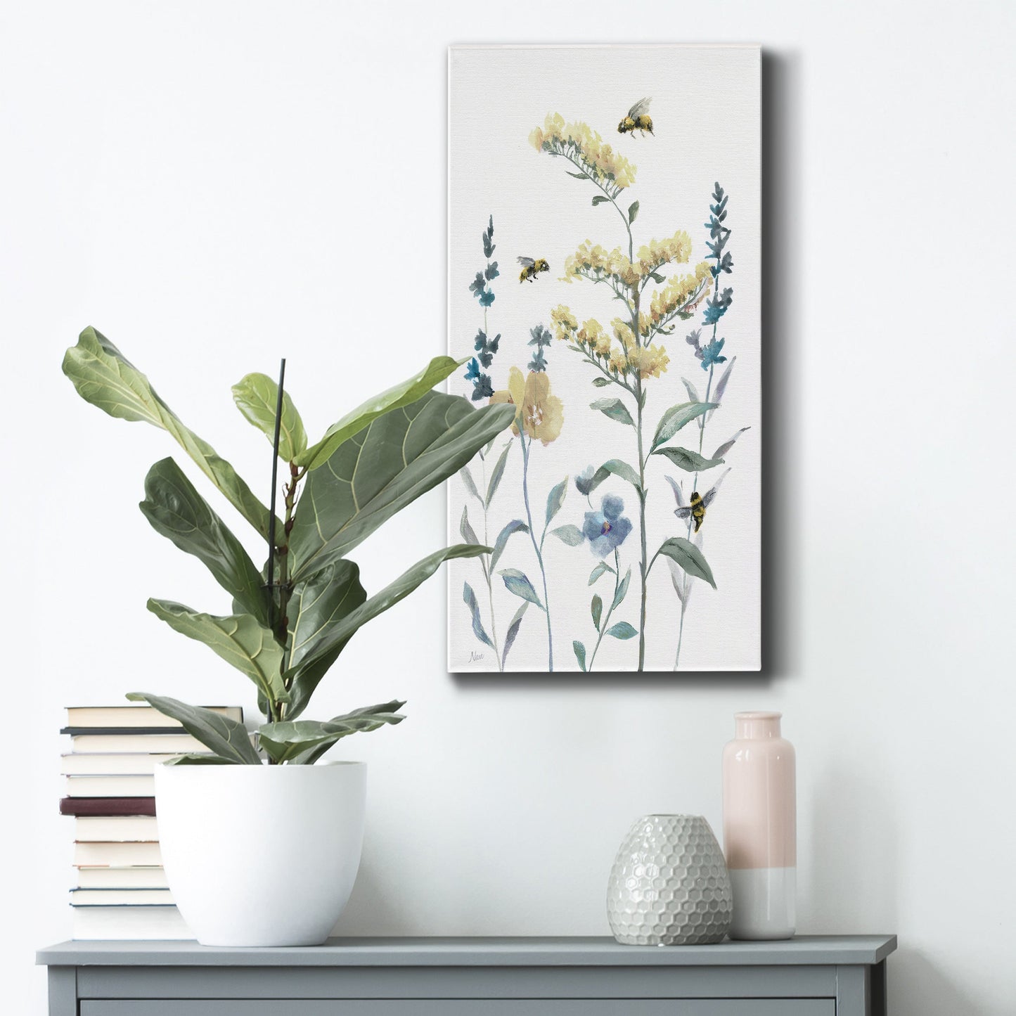 Bumble Bee Garden II - Canvas Art Print