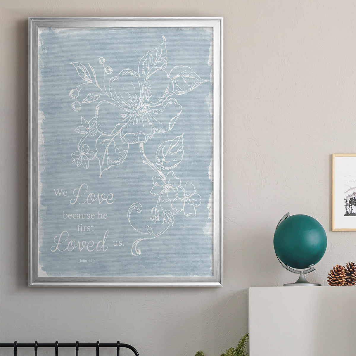 Loved Us First - Modern Framed Canvas Print