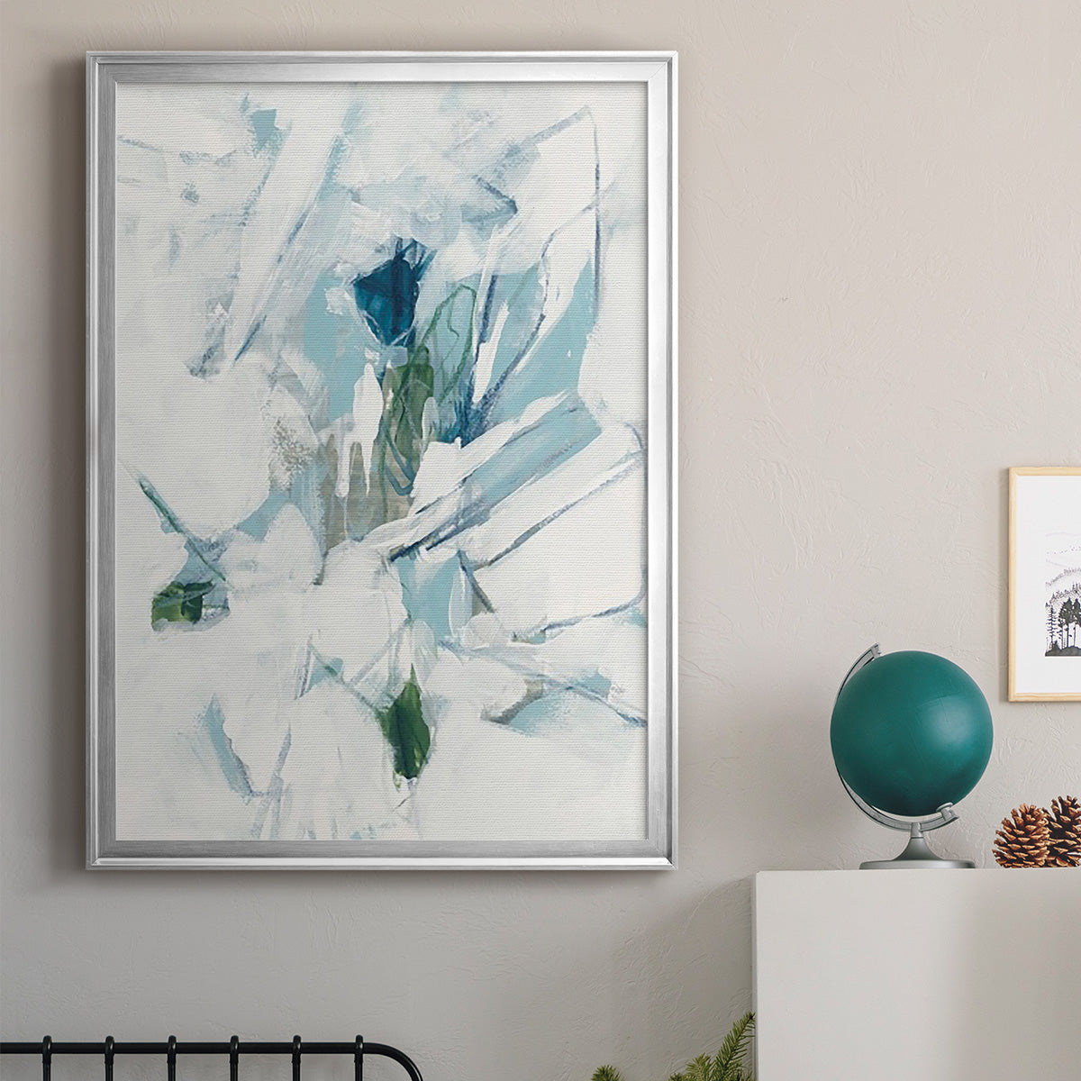 Ice Cavern IV - Modern Framed Canvas Print