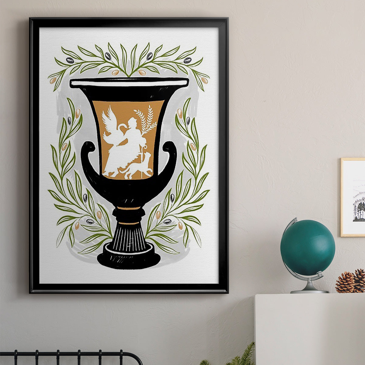 Greek Vases I - Modern Framed Canvas Print