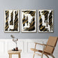 Neutral City Center Type I - Framed Premium Gallery Wrapped Canvas L Frame 3 Piece Set - Ready to Hang