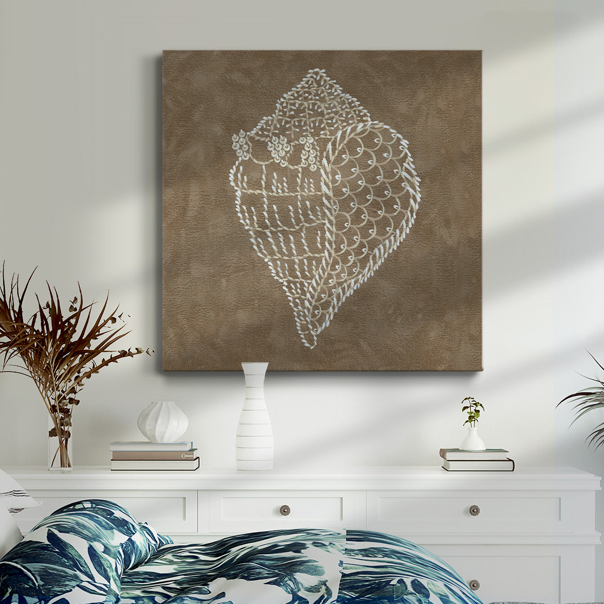 Embroidered Shells I - Canvas Art Print