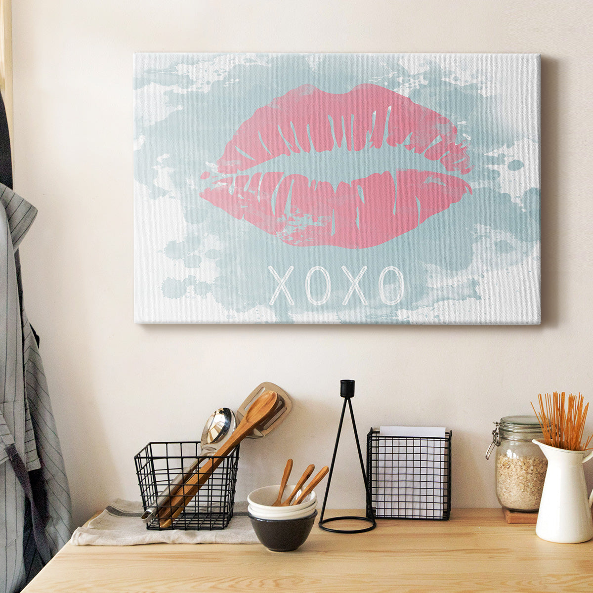 XOXO in Color Premium Gallery Wrapped Canvas - Ready to Hang