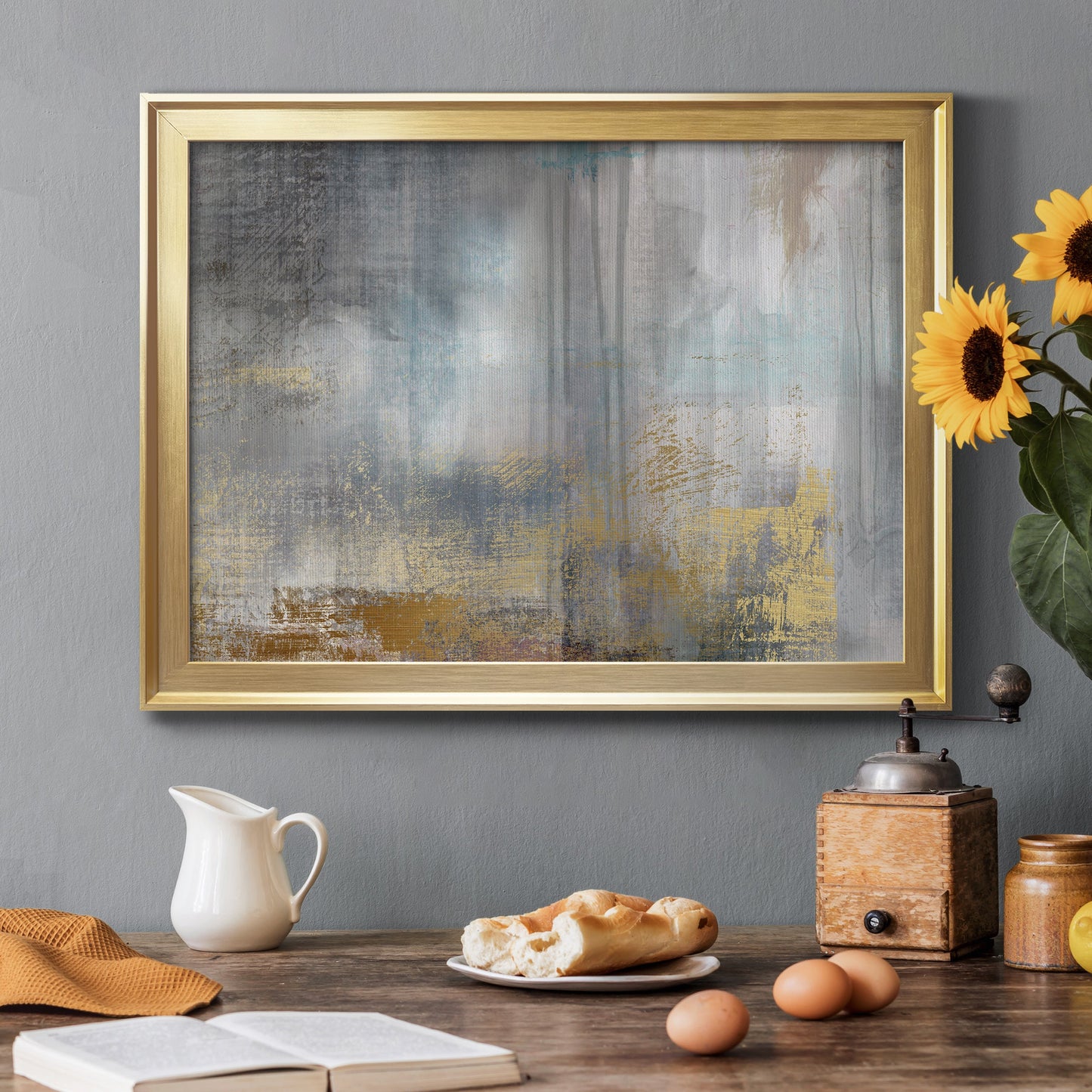 Misty Sky II Revisit - Modern Framed Canvas Print
