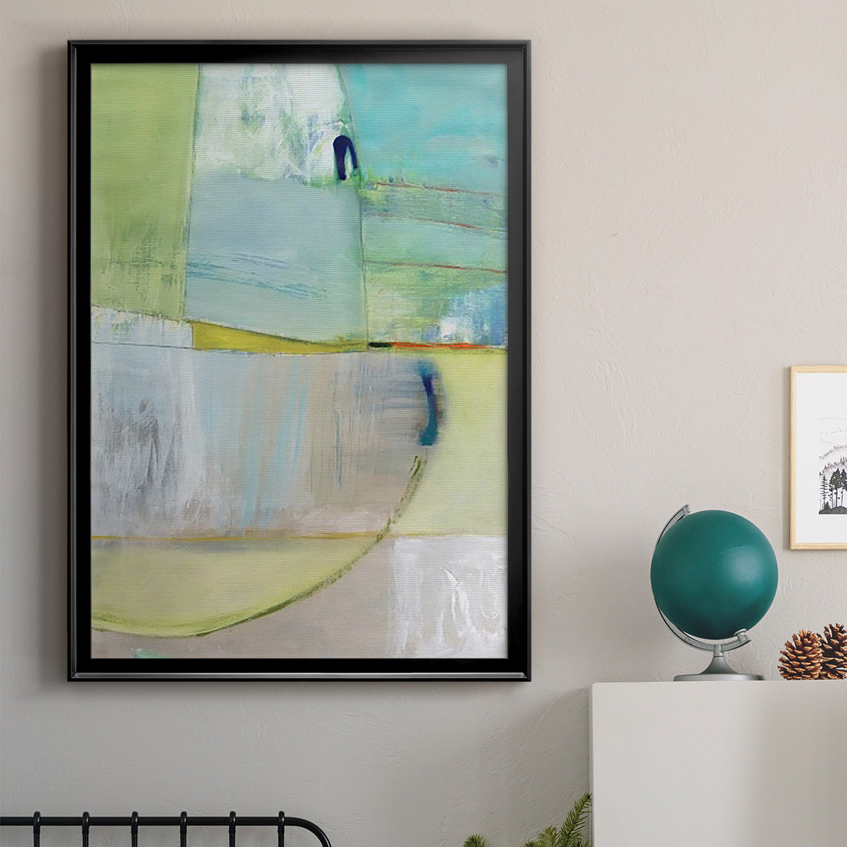 Incoming - Modern Framed Canvas Print