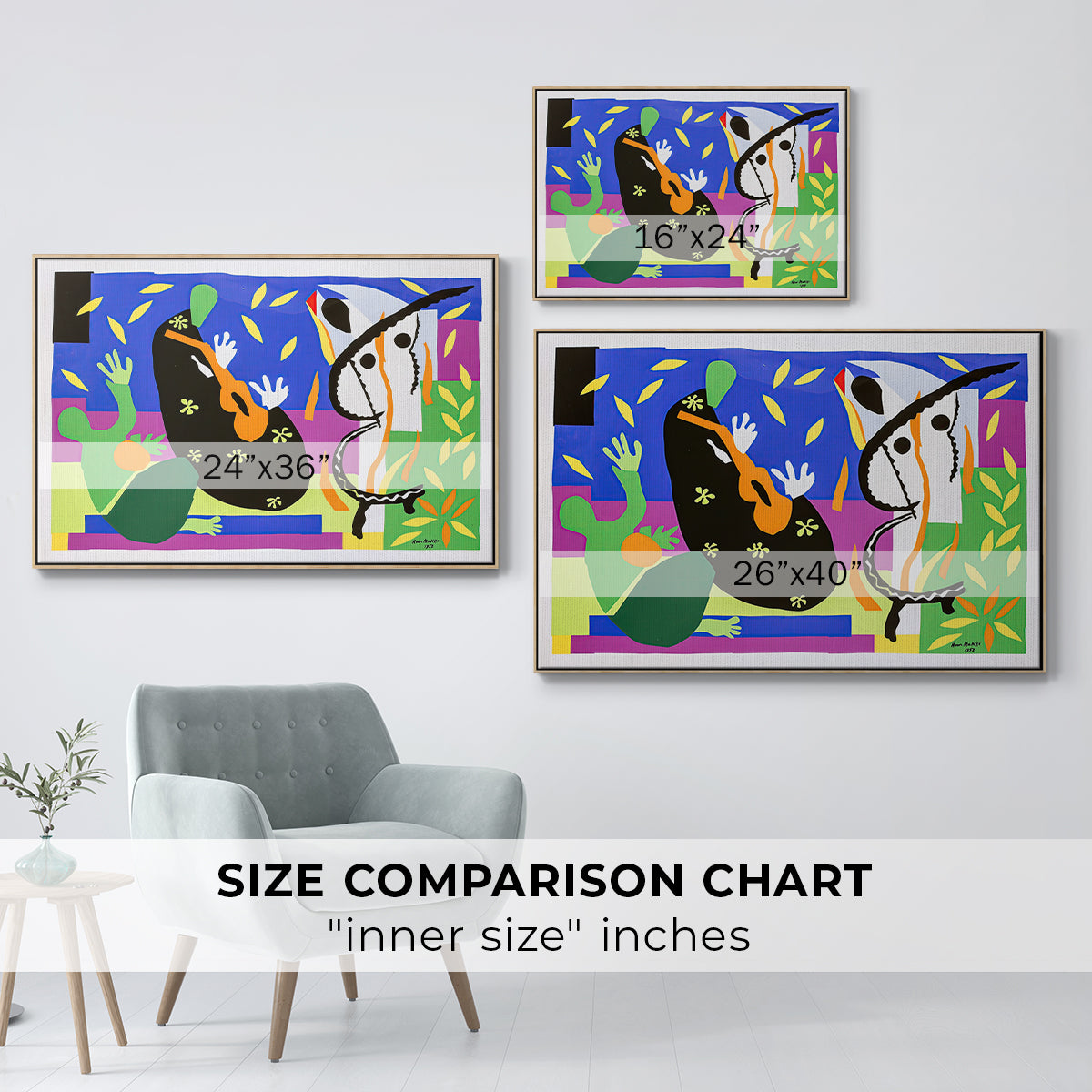 The Sorrows of the King, 1952 - Floater Framed Canvas Print