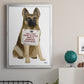 Love and German Shepherd - Modern Framed Canvas Print