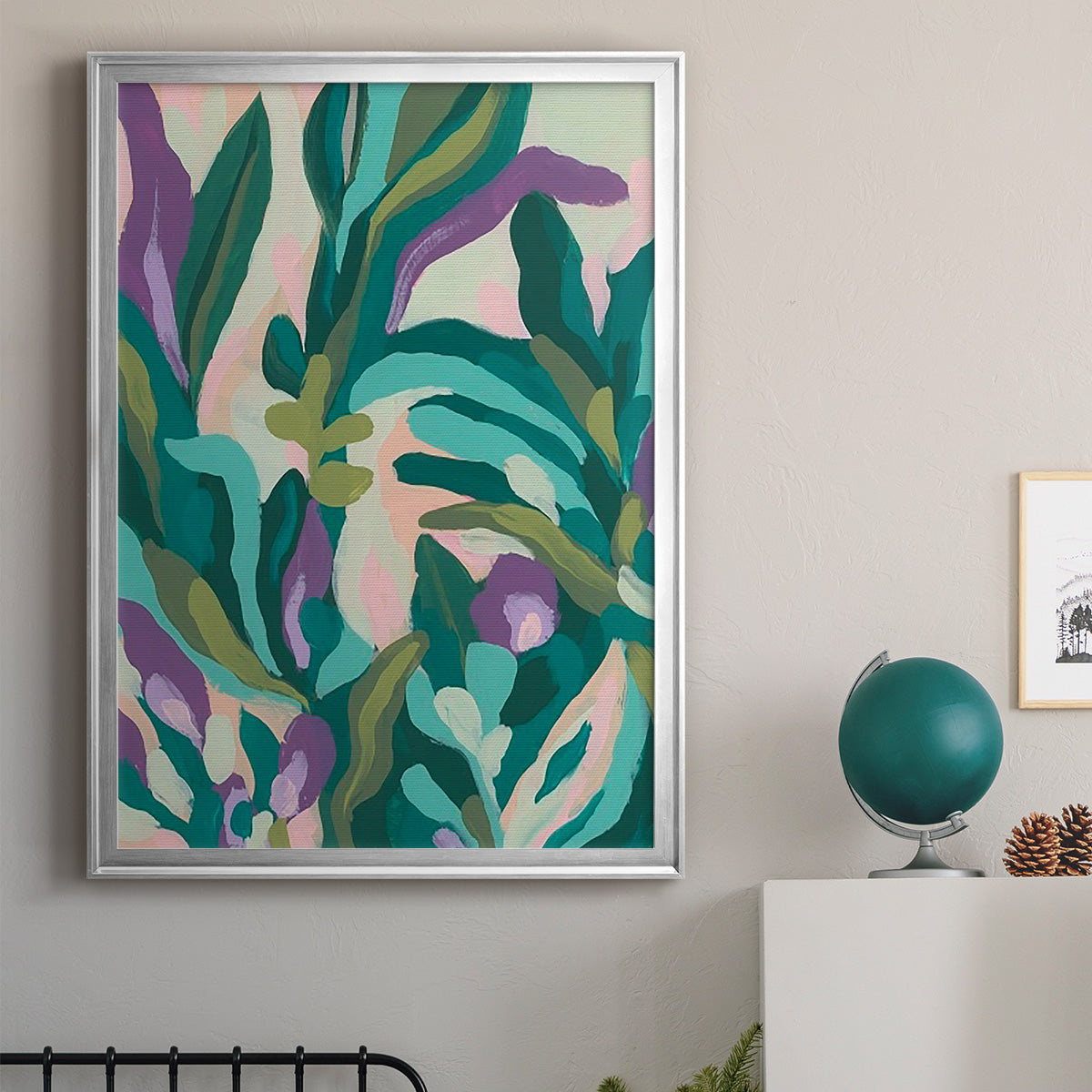 Jungle Wave II - Modern Framed Canvas Print