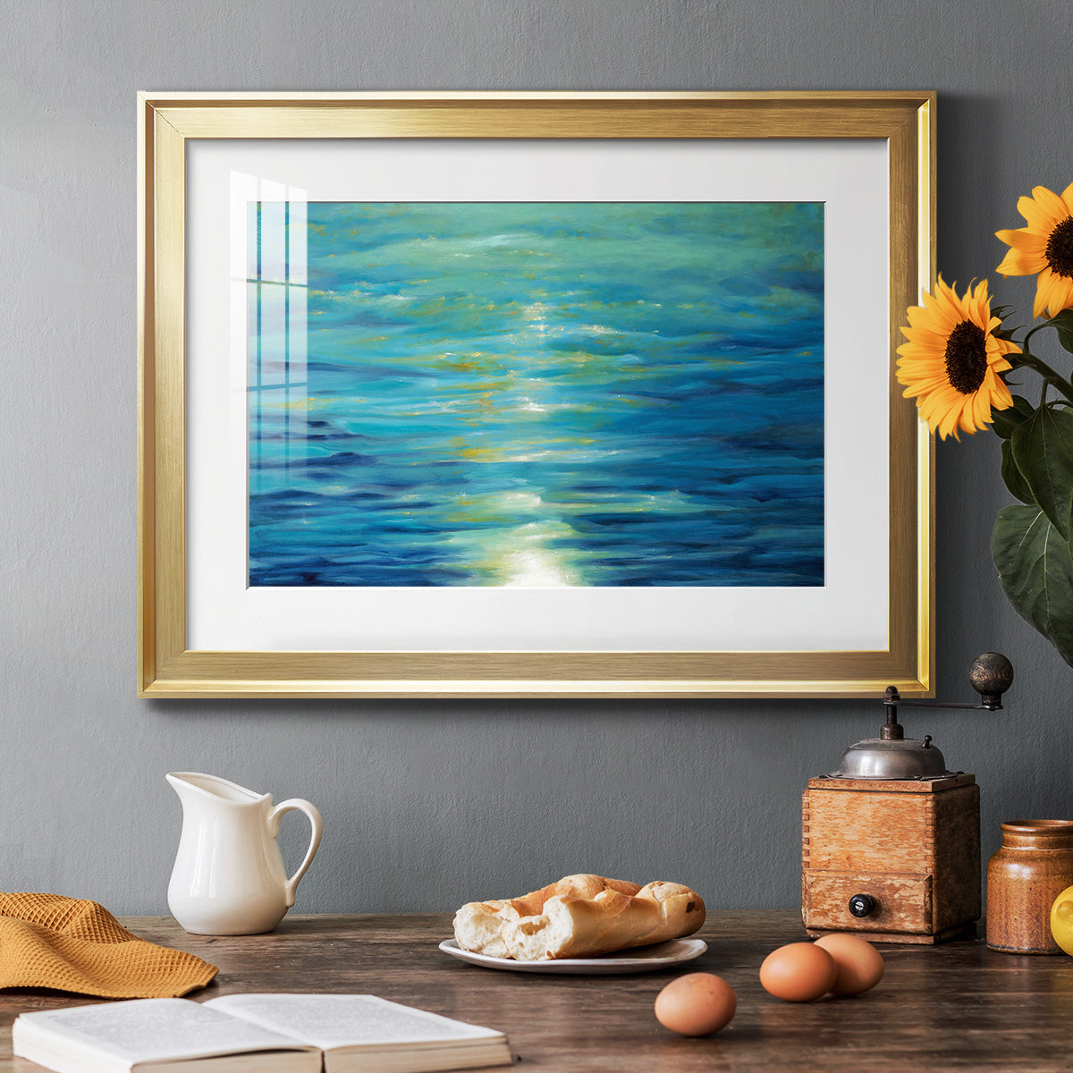 Deep Blue Premium Framed Print - Ready to Hang