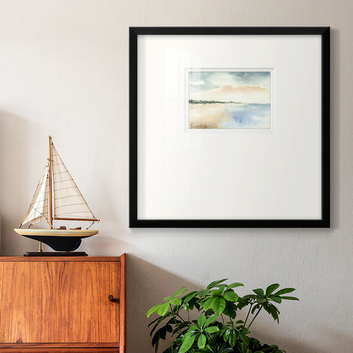 Simple Sea Premium Framed Print Double Matboard