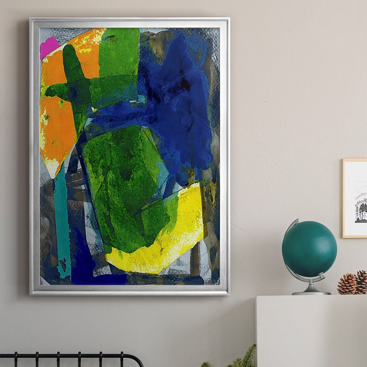 Brights Strokes I - Modern Framed Canvas Print