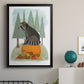 Raccoon On Pumpkin - Modern Framed Canvas Print