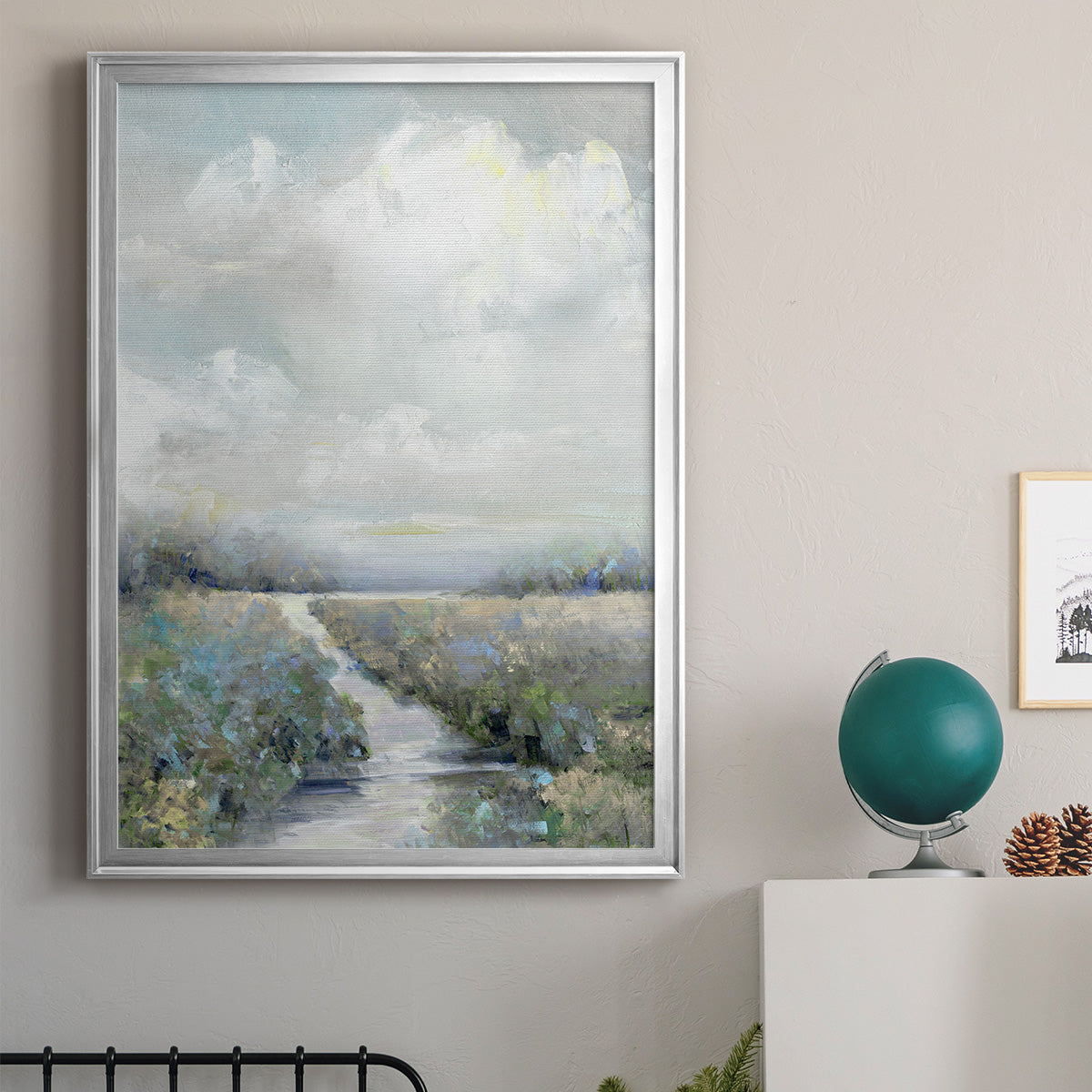 Peninsula Path - Modern Framed Canvas Print