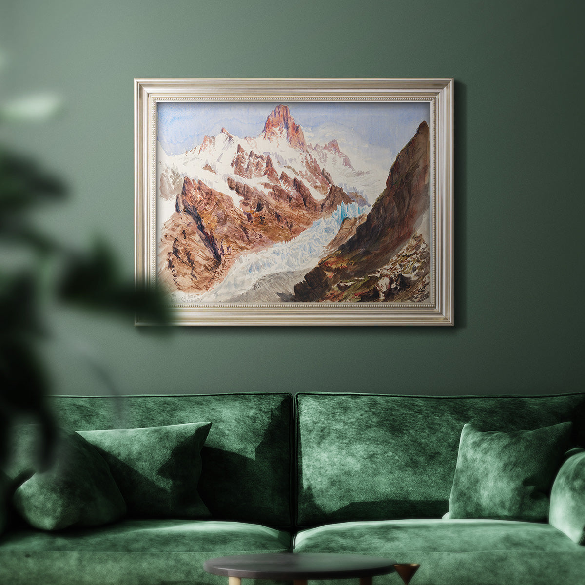 Schreckhorn, Eismeer - Ornate Framed Canvas Print