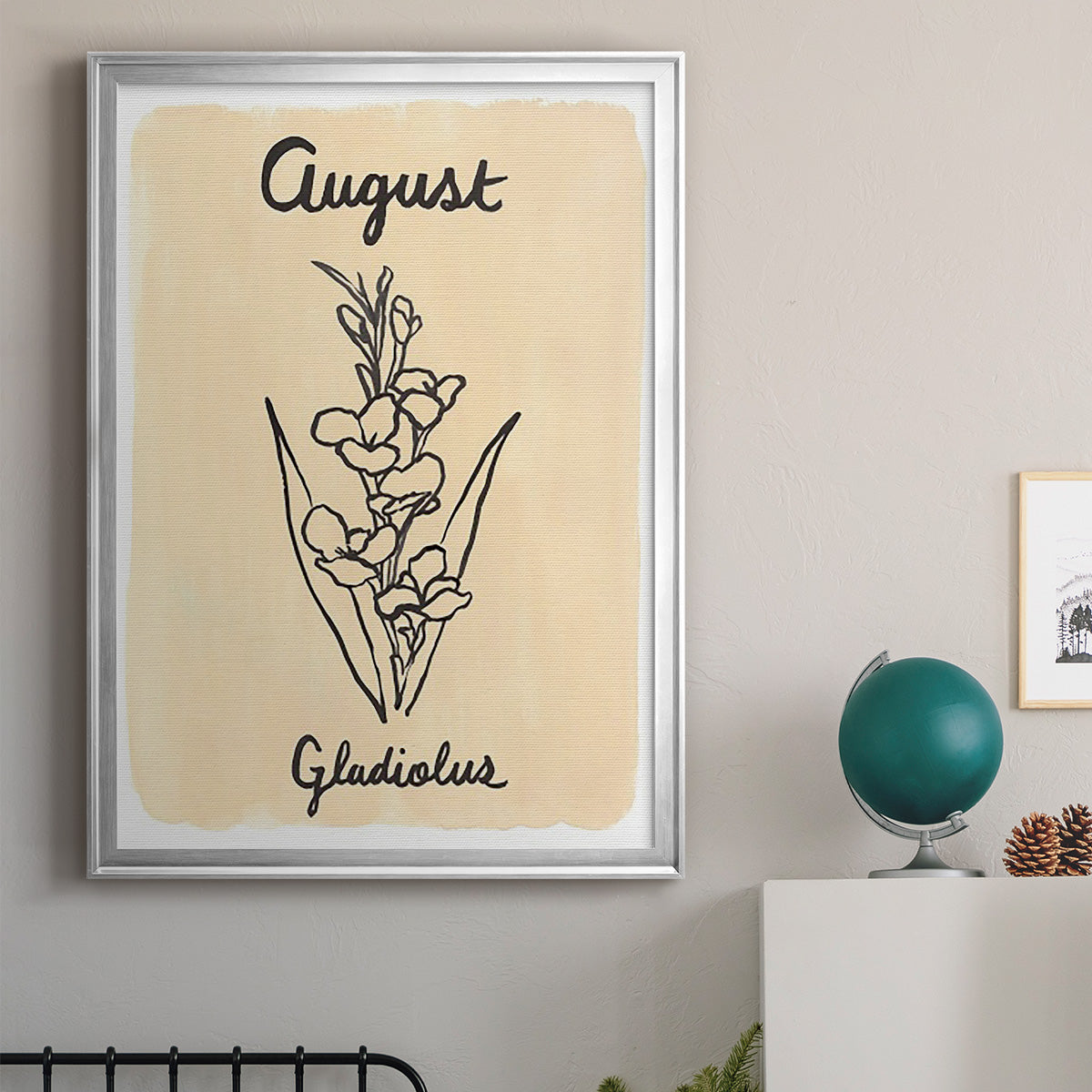 Birth Month VIII - Modern Framed Canvas Print