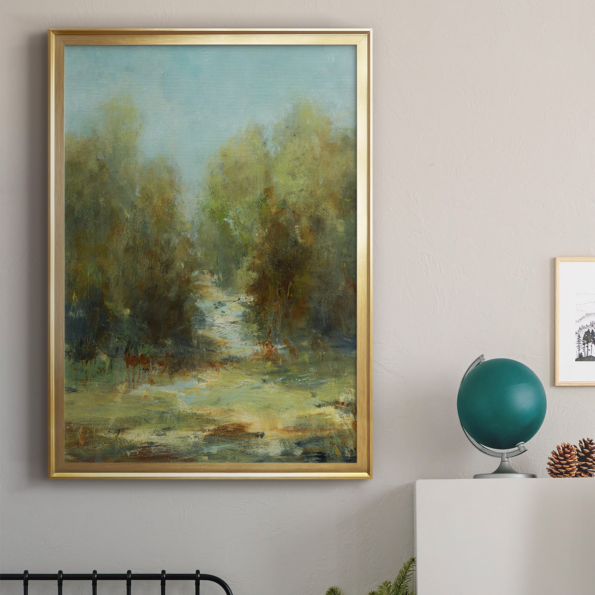 A Walk In The Woods - Modern Framed Canvas Print