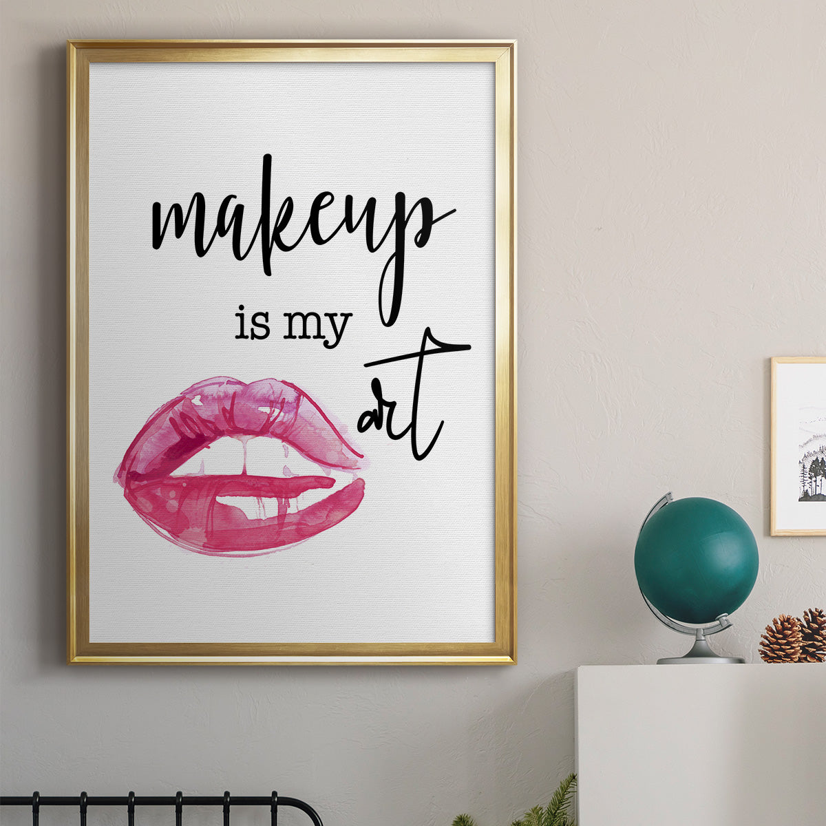 Makeup is My Art - Modern Framed Canvas Print