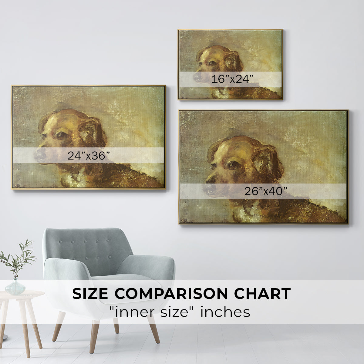 Cliper, the Artist's Dog, 1895 - Floater Framed Canvas Print