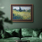 Green Wheat Field with Cypress - Ornate Framed Canvas Print