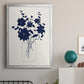 Indigo Sketch Bouquet II - Modern Framed Canvas Print