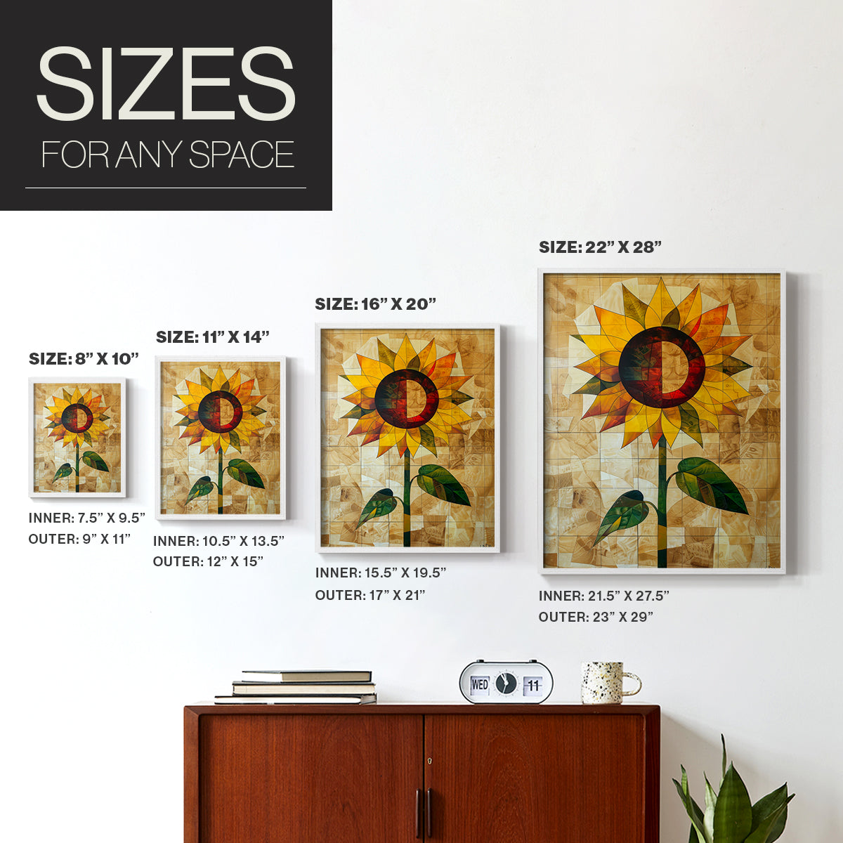Floral Study Series CLVIII - Restickable Framed Art Set