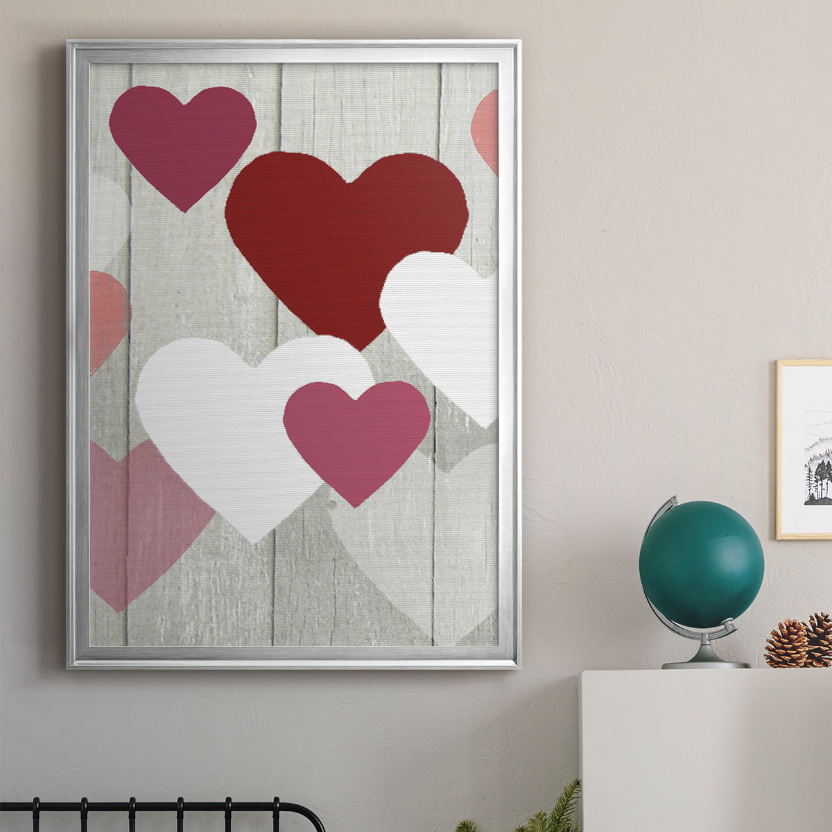 DIY Love Collection F - Modern Framed Canvas Print